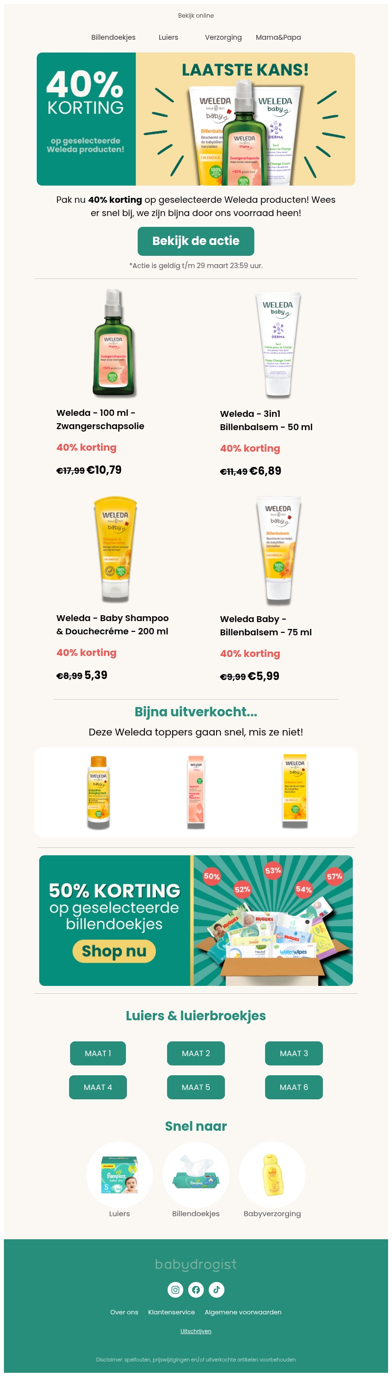 LAATSTE KANS ⏰ -40% op Weleda verzorging LAATSTE KANS ⏰ -40% op Weleda verzorging