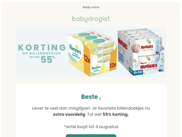 Inslaan maar! Billendoekjes nu extra voordelig