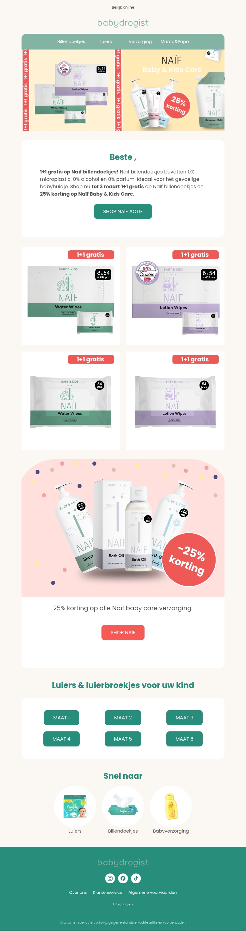 Yes Naïf 1+1 gratis! 😍 Yes Naïf 1+1 gratis! 😍