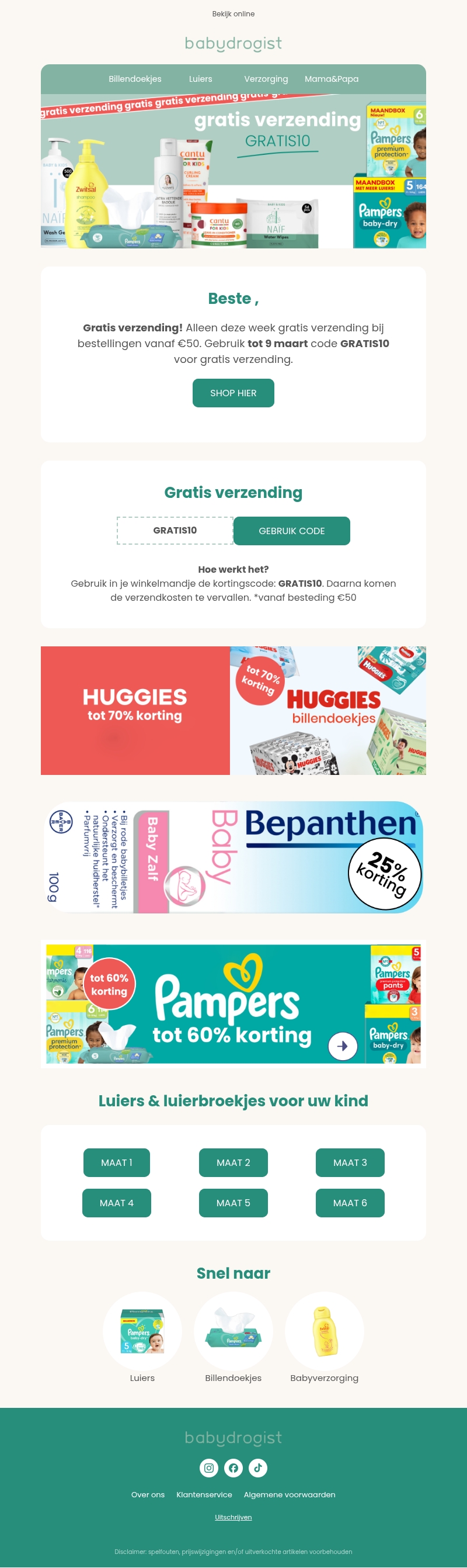 Gratis verzending! Gratis verzending!