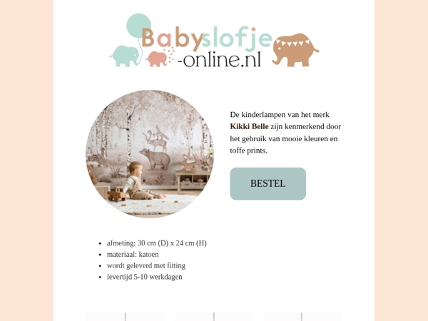 , NIEUW bij Babyslofje-online: Kikki Belle hanglampen