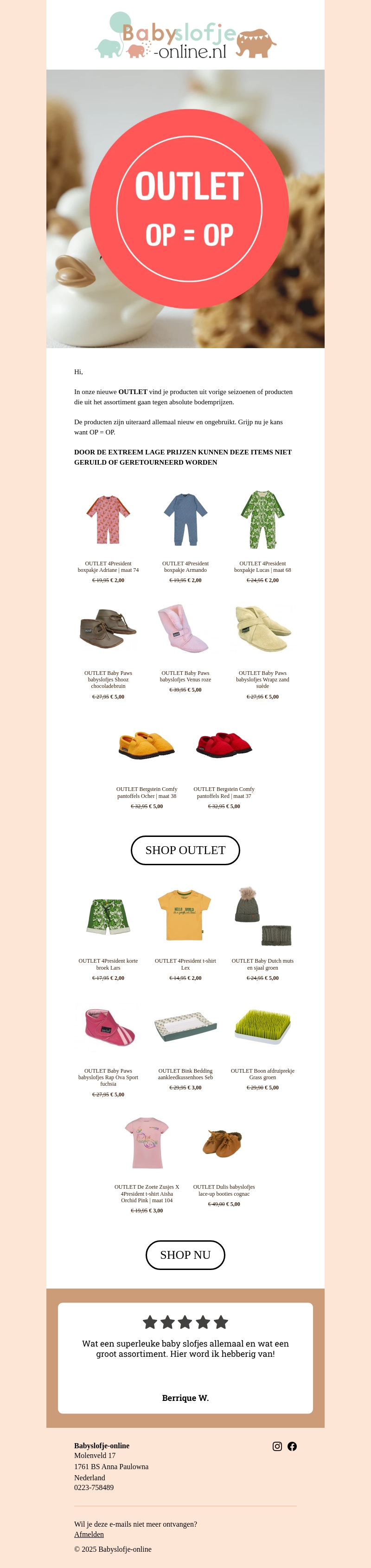 BODEMPRIJZEN in onze OUTLET! 📣 BODEMPRIJZEN in onze OUTLET! 📣