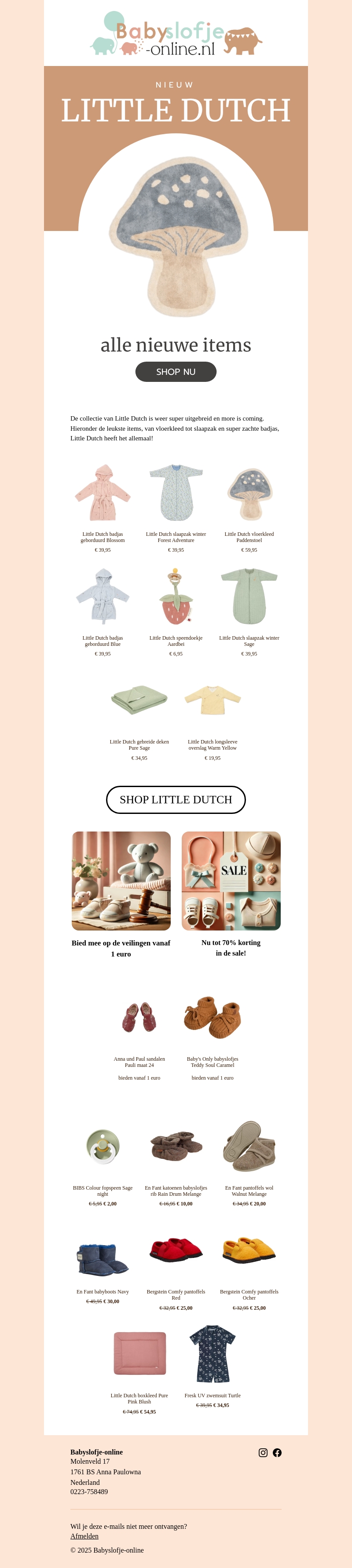 Nieuw binnen: veel items van Little Dutch! Nieuw binnen: veel items van Little Dutch!