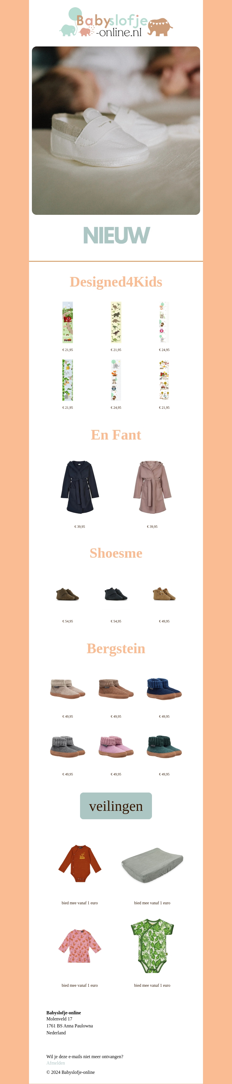 De nieuwste items van Babyslofje-online.nl De nieuwste items van Babyslofje-online.nl