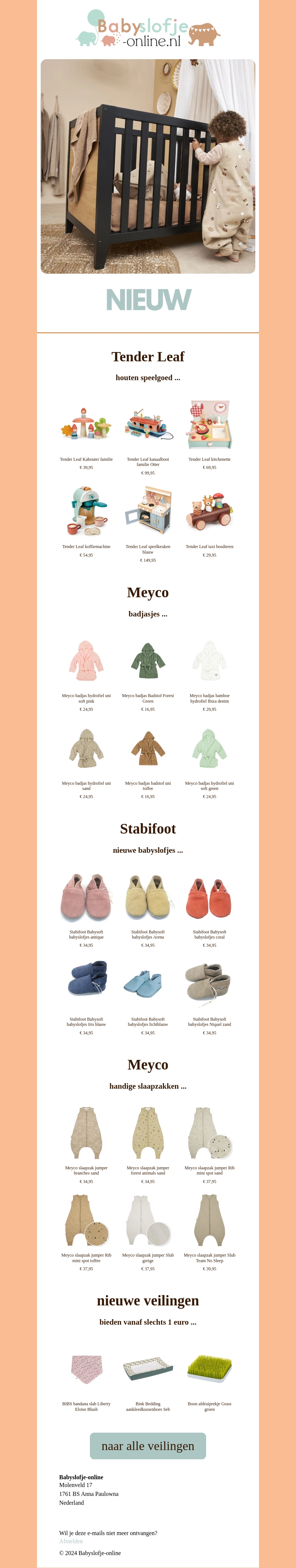 De nieuwste items van Babyslofje-online.nl De nieuwste items van Babyslofje-online.nl