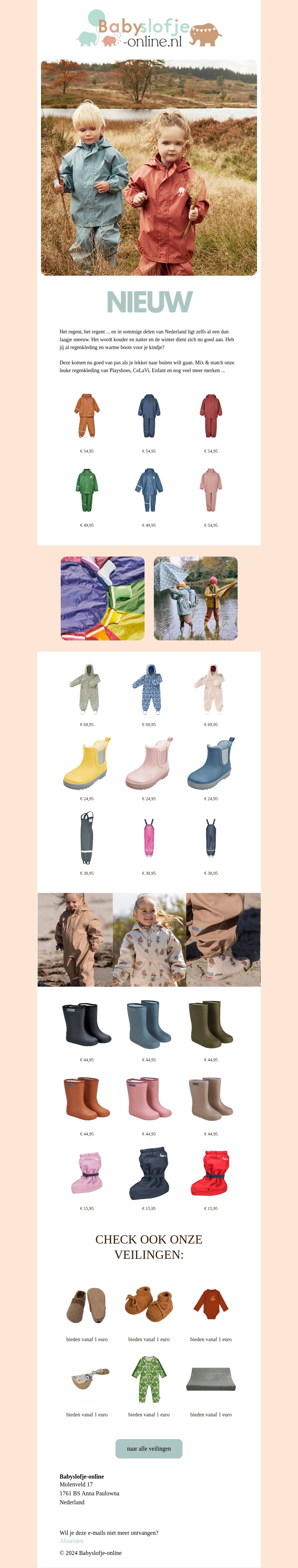 Houd je kindje warm en droog met onze regenkleding en warme boots Houd je kindje warm en droog met onze regenkleding en warme boots