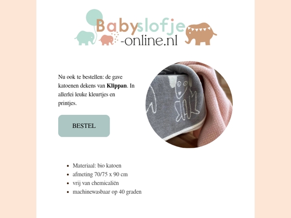 , nu ook verkrijgbaar van Klippan: katoenen dekens