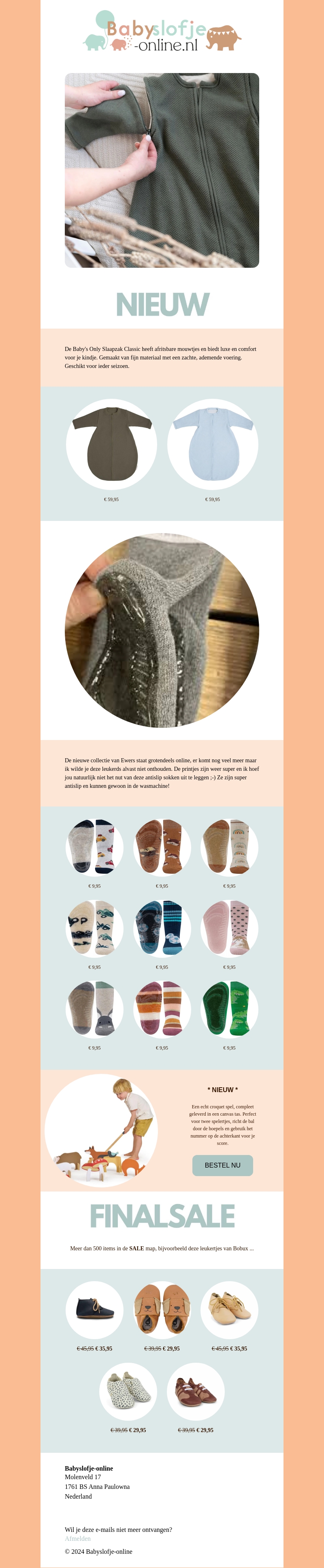NIEUW bij Babyslofje-online.nl | winter 2024 Ewers en Baby's Only NIEUW bij Babyslofje-online.nl | winter 2024 Ewers en Baby's Only