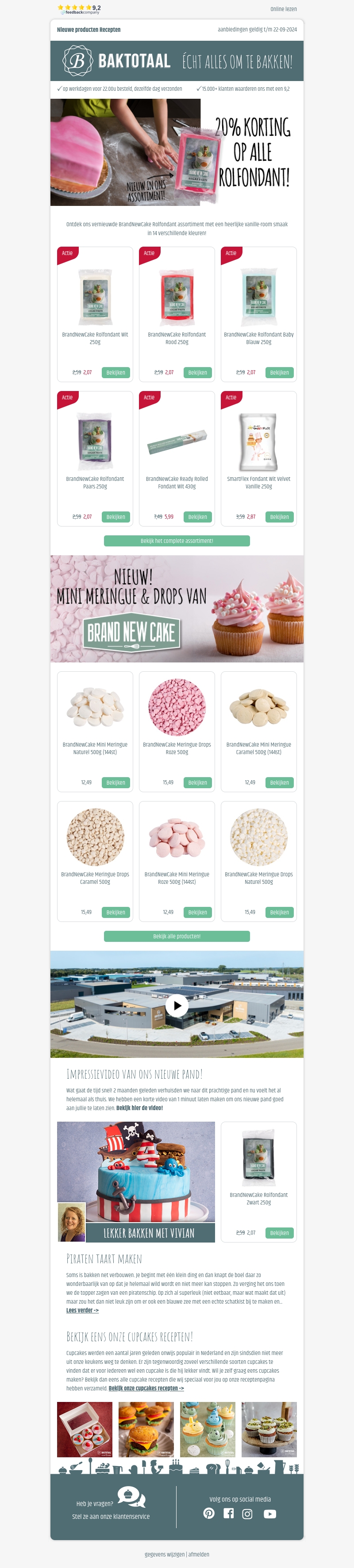 20% korting op alle Rolfondant! 20% korting op alle Rolfondant!