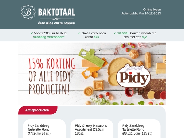 15% korting op alles van Pidy!