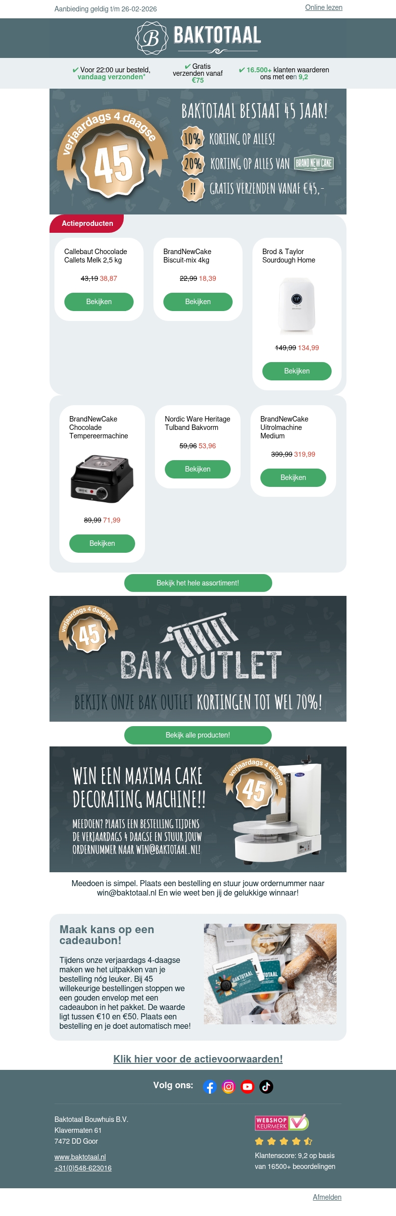 Verjaardagsactie | 10% korting op ALLES & 20% op BrandNewCake! Verjaardagsactie | 10% korting op ALLES & 20% op BrandNewCake!