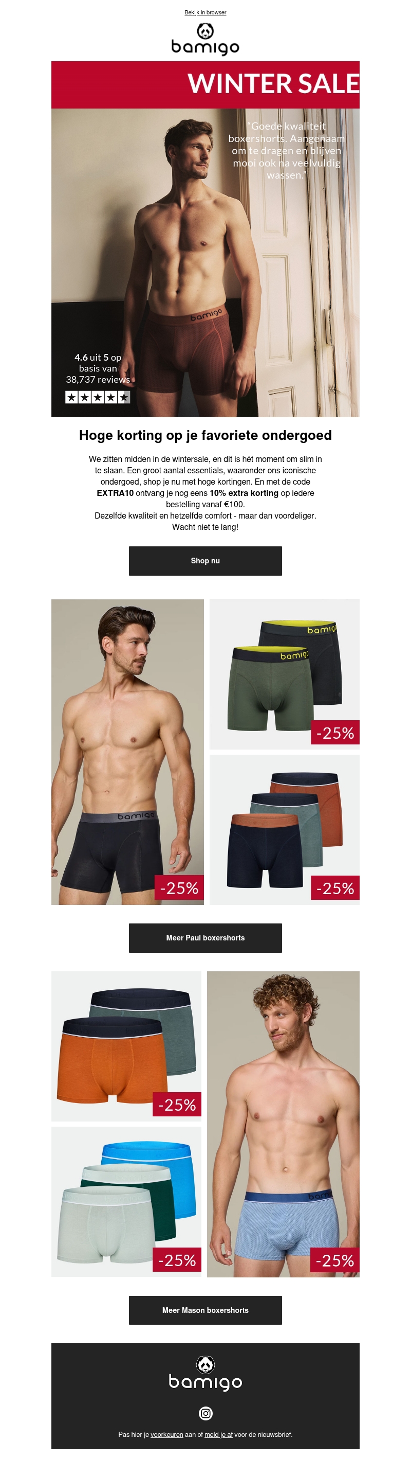 Je favoriete boxershorts zijn in de sale Je favoriete boxershorts zijn in de sale