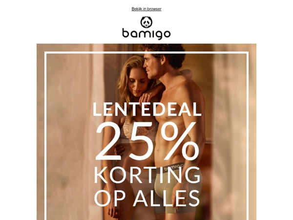 Lentedeal: 25% korting op de gehele collectie ☀️