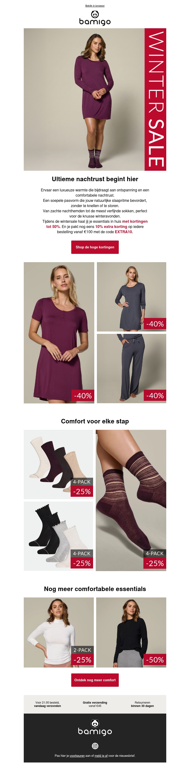 Nightwear en sokken met hoge korting Nightwear en sokken met hoge korting