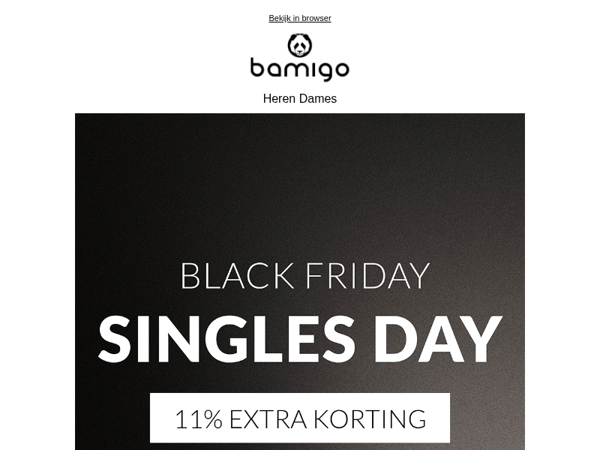 ◼️ Singles Day: 11% EXTRA korting