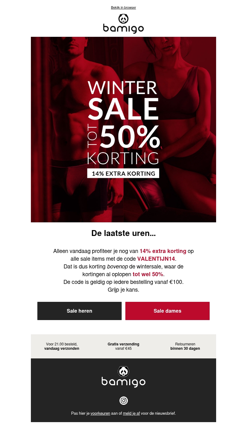 Laatste dag: tot 50% + 14% EXTRA korting ❗ Laatste dag: tot 50% + 14% EXTRA korting ❗