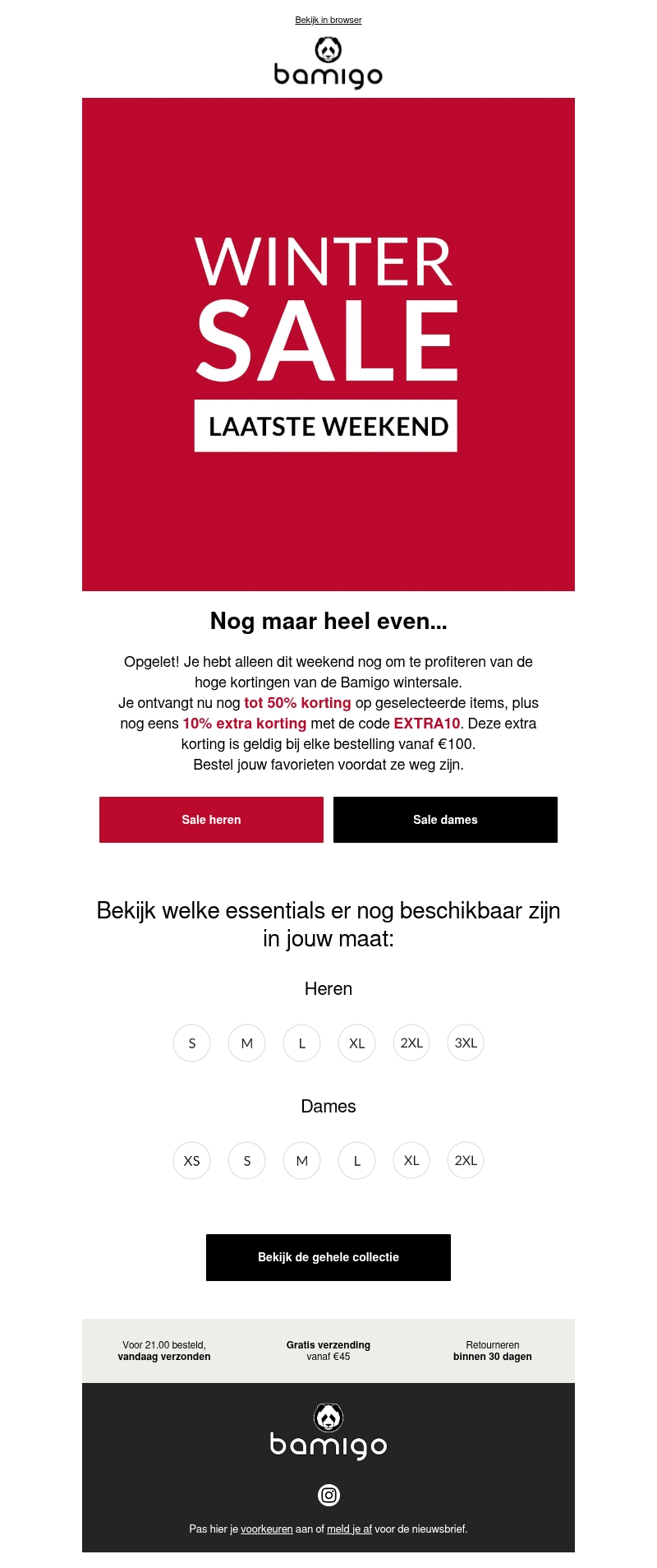 ❗️ Winter sale: laatste weekend ❗️ Winter sale: laatste weekend