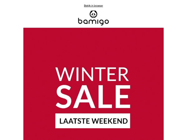 ❗️ Winter sale: laatste weekend