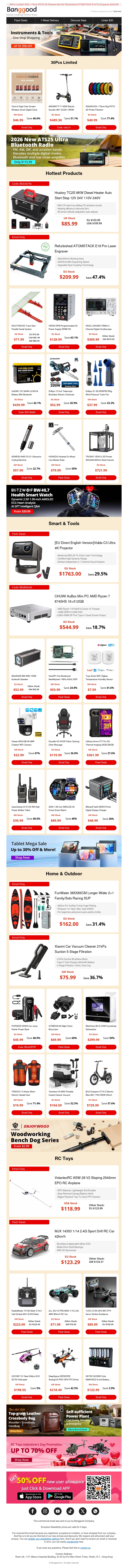 🚀End of Month Sale: 72 Hours Only>> Hcalory TC2S Diesel Heater Clearance Only From $85.99! KEWEISI Ultrasonic Cutting Machine $57.99! 🚀End of Month Sale: 72 Hours Only>> Hcalory TC2S Diesel Heater Clearance Only From $85.99! KEWEISI Ultrasonic Cutting Machine $57.99!