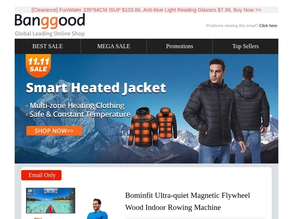 [11.11 Warm Winter Sale>>] Indoor Rowing Machine Only $189.99! Heated Insoles Only $5.99! TB MAX Safety CO Alarm Diesel Heater Only $204.99!