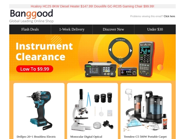 [Sunday 48Hrs Clearance✅!] $19.99 Brushless E-Screwdriver! $24.99 64X-2400X Optical Microscope! $91.99 Carpet Cleaner!