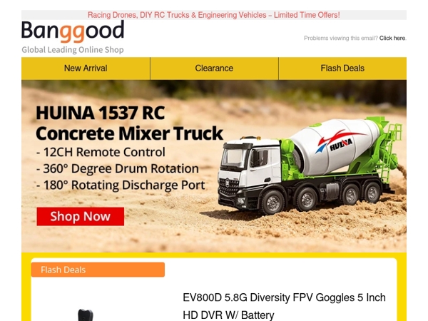 [New Year & Valentine FPV & RC Deals] Hot Sale RC ERA C032 Helicopter Only $76! EV800D Goggles Only $117.89!