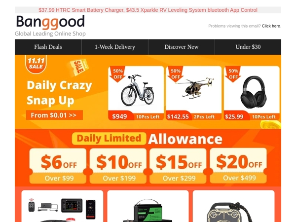 💥[Start Now][11.11 Snap Up= Allowance+ Email Only] $275.98 DJI O4 PRO FPV Camera, $129.99 Refurbished ATOMSTACK A10 PRO.