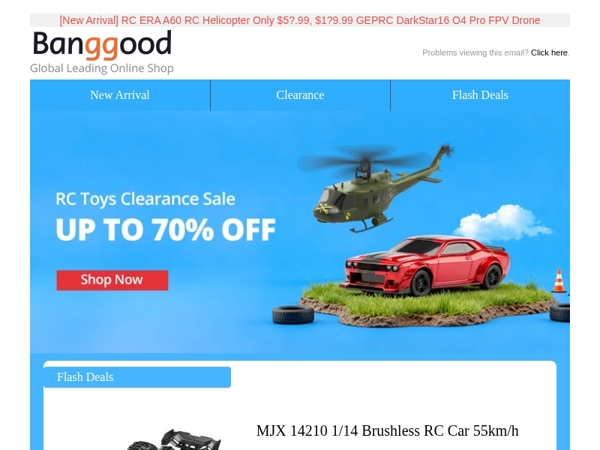 [Up To 70% OFF!] RC Toys Clearance Sale>> Extra 5% Coupon For RC Vehicles Inside, MJX 14210 1/14 55Km/h RC Car Only $135.99!