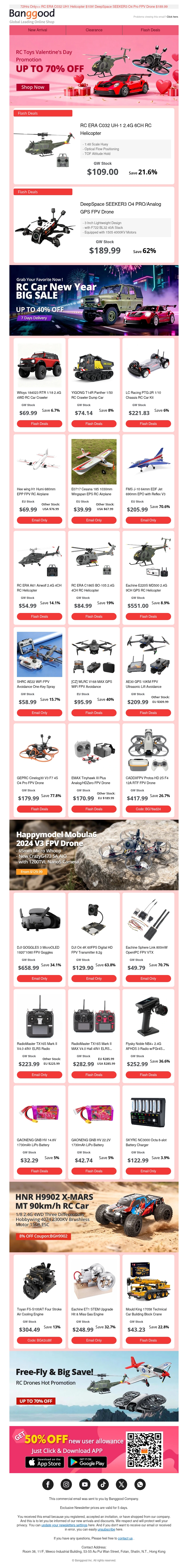 Love on Wheels! RC Toys Valentine’s Event – Up to 70% OFF ⏳ While Stocks Last! Shop Now >> Love on Wheels! RC Toys Valentine’s Event – Up to 70% OFF ⏳ While Stocks Last! Shop Now >>
