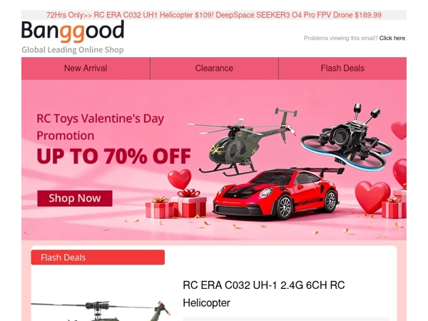 Love on Wheels! RC Toys Valentine’s Event – Up to 70% OFF ⏳ While Stocks Last! Shop Now >>