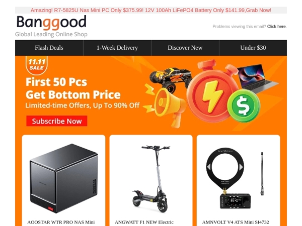 [ Mail Exclusive 11.11 Sale Bottom Price🆒]  Refurbished SCULPFUN iCube Pro 5W Laser Engraver Only $105.99! Zeblaze GTS4 Smartwatch $21.99!