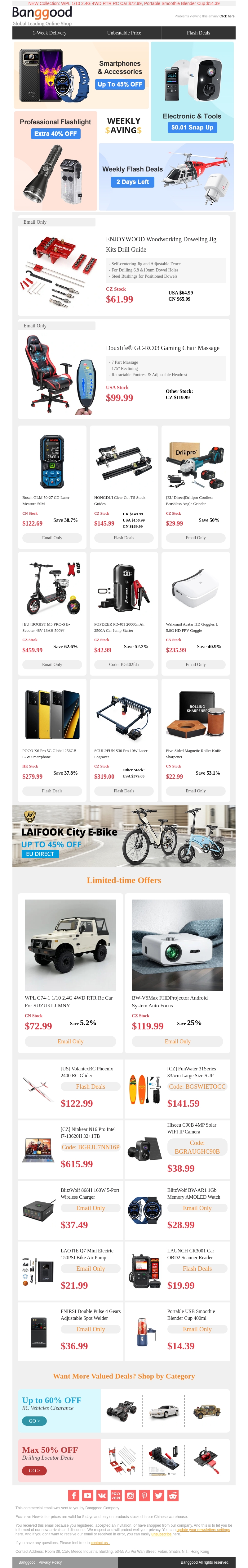 Check out this week's new savings! 4.94/5.0 Massage Gaming Chair $99.99, Woodworking Doweling Jig Kits $61.99 Check out this week's new savings! 4.94/5.0 Massage Gaming Chair $99.99, Woodworking Doweling Jig Kits $61.99