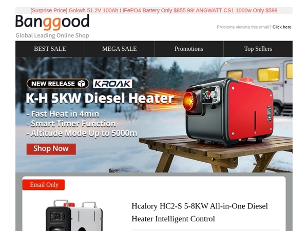 [Auto & Outdoor]Up To 70% OFF! POPDEER Car Jump Starter $42.99,Hcalory 8KW Car Heater $148.99>>