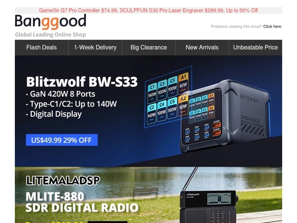 BW-S33 Charger Only $49.99, ULTIMEA Skywave F30 Boom Soundber Only $1?6.99! Hurry!