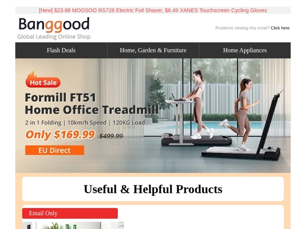 🤩[Hot Sale] $169.99 Formill FT51 Home Office Treadmill, $19.99 4pcs Magnetic Storage Rack>>