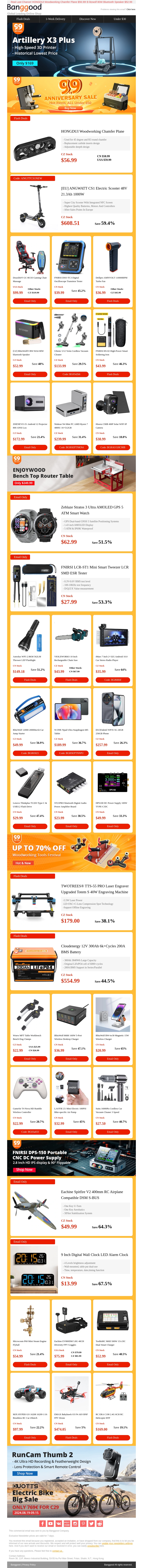 Last Call for 18th Anniv. Sale! ANGWATT 1000W Electric Scooter $608.51! FNIRSI Smart Tweezer Tester $27.99! Artillery High Speed 3D Printer $169! Last Call for 18th Anniv. Sale! ANGWATT 1000W Electric Scooter $608.51! FNIRSI Smart Tweezer Tester $27.99! Artillery High Speed 3D Printer $169!