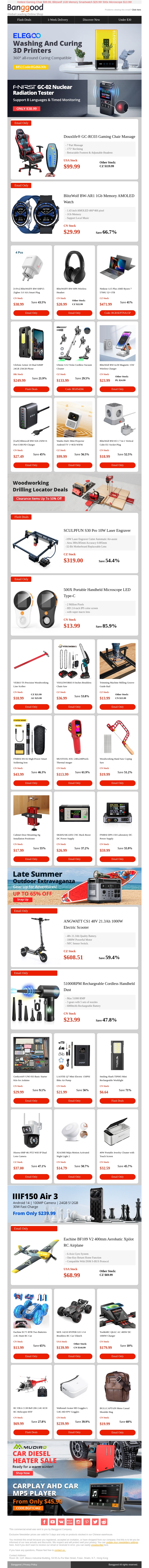 New Release>>FNIRSI GC02 Nuclear Radiation Tester $38.99! ELEGOO Washing and Curing Machine $85! IIIF150 Air 3 Smartphone $239.99! New Release>>FNIRSI GC02 Nuclear Radiation Tester $38.99! ELEGOO Washing and Curing Machine $85! IIIF150 Air 3 Smartphone $239.99!