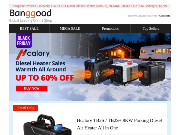 [Outdoor Sale!] Enjoy Black Friday Price Now! Up to 70% Off For Diesel Heaters, Shop Now>>