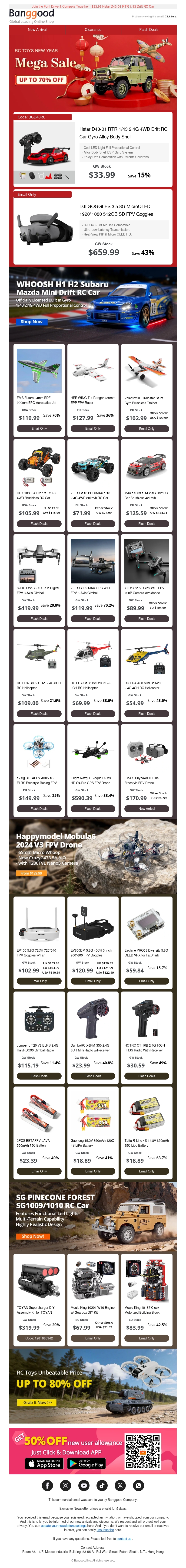 RC Toys New Year Mega Sale, Up To 70% OFF! Click Now & Save Big! RC Toys New Year Mega Sale, Up To 70% OFF! Click Now & Save Big!
