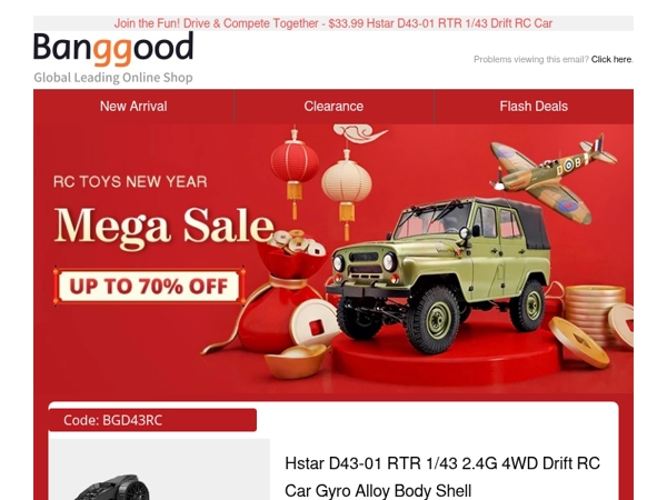 RC Toys New Year Mega Sale, Up To 70% OFF! Click Now & Save Big!