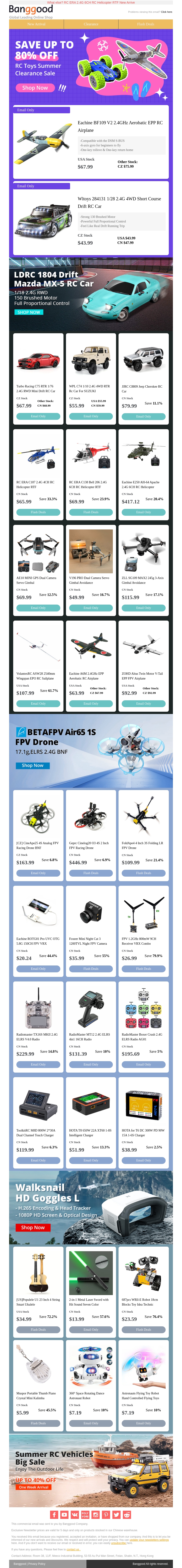 RC Clearance! Stock is running out fast >> Eachine Roll Flip RC Car $9.99, Eachine Wingspan 6-Axis RC Airplane 55% OFF RC Clearance! Stock is running out fast >> Eachine Roll Flip RC Car $9.99, Eachine Wingspan 6-Axis RC Airplane 55% OFF