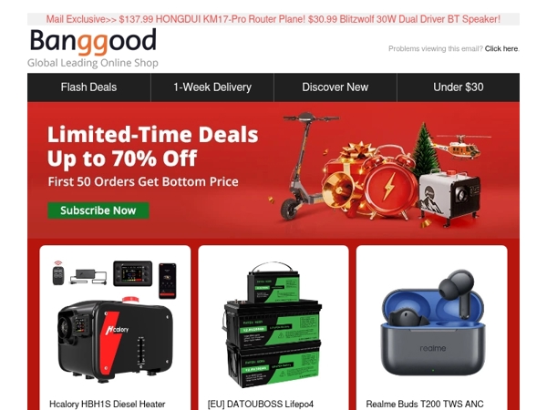 [Christmas Sale Starts in 24 Hours!] Enjoy Best Price in Advance! DATOUBOSS LiFePO4 Battery From $149.99! Hcalory HBH1S Diesel Heater $89.99!