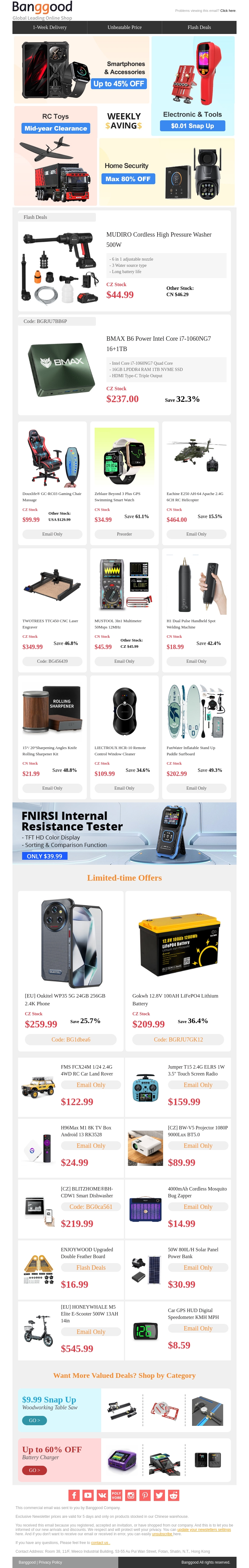 SAVE BIG >> 500W Cordless High Pressure Washer $44.99, RC Toys Mid-year Clearance Max 60% OFF SAVE BIG >> 500W Cordless High Pressure Washer $44.99, RC Toys Mid-year Clearance Max 60% OFF