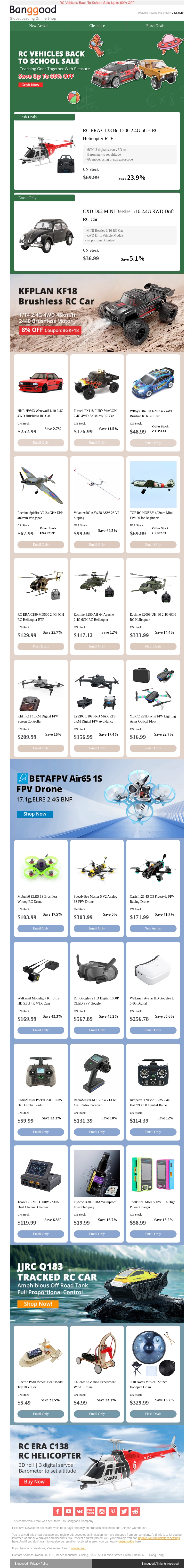 Shhh, UP TO 60% OFF INSIDE! $69.99 RC ERA C138 Helicopter, $16.99 WIFI FPV RC Drone >> Shhh, UP TO 60% OFF INSIDE! $69.99 RC ERA C138 Helicopter, $16.99 WIFI FPV RC Drone >>