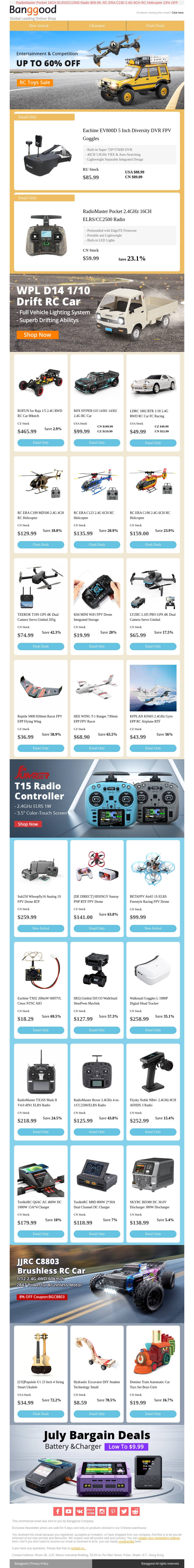 <Summer Vacation Crazy Continues> RC Toy Sale 60% OFF, Eachine EV800D Diversity DVR FPV Goggles $85.99 <Summer Vacation Crazy Continues> RC Toy Sale 60% OFF, Eachine EV800D Diversity DVR FPV Goggles $85.99