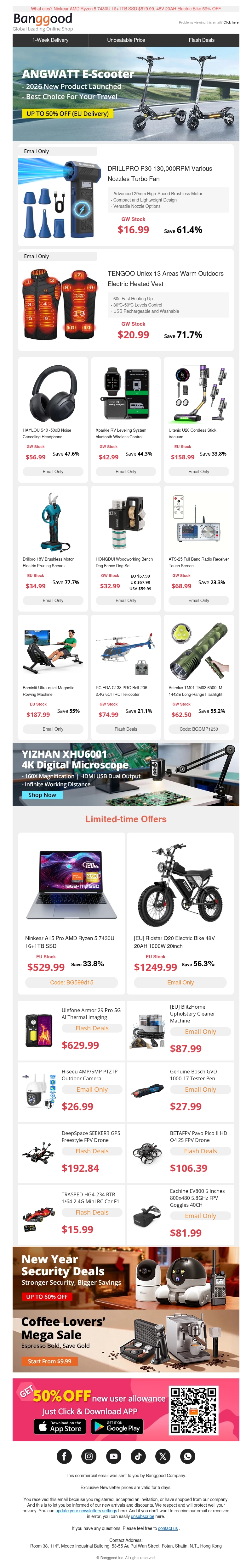 You gotta love this! 130,000RPM Turbo Fan $16.99, Warm Electric Heated Vest $20.99 You gotta love this! 130,000RPM Turbo Fan $16.99, Warm Electric Heated Vest $20.99