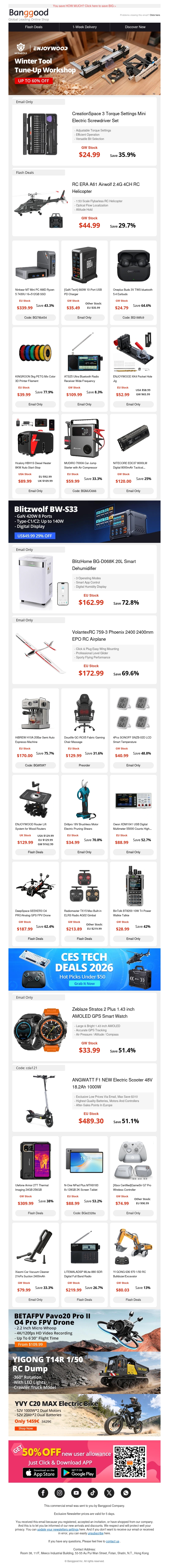 New: Mini Electric Screwdriver Set $24.99, BlitzHome 20L Smart Dehumidifier $1?2.99 New: Mini Electric Screwdriver Set $24.99, BlitzHome 20L Smart Dehumidifier $1?2.99
