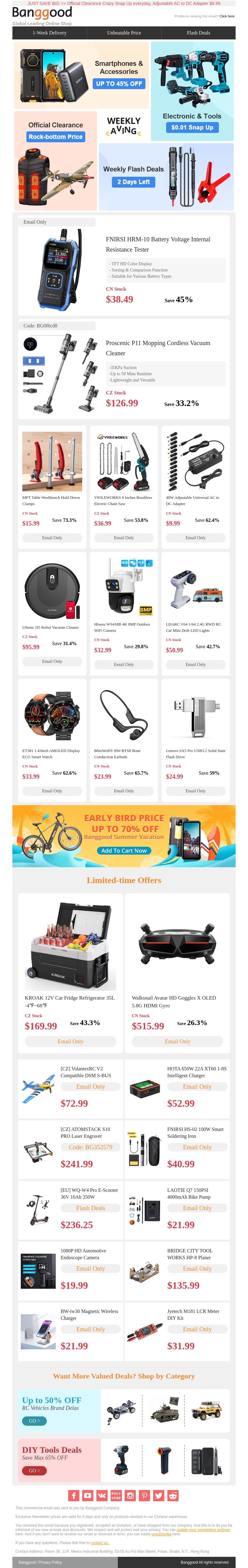 WEEKLY SAVINGS COMING! Ultenic D5 Robot Vacuum Cleaner $95.99, Hiseeu 4K 8MP Outdoor Camera $32.99 WEEKLY SAVINGS COMING! Ultenic D5 Robot Vacuum Cleaner $95.99, Hiseeu 4K 8MP Outdoor Camera $32.99