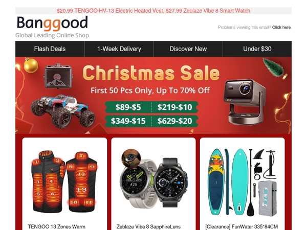 🎄[Xmas Sale Start Now] Up To 70% OFF + $50 OFF Allowance! $175.99 Hcalory Heater, $67.99 Jakemy Ultrasonic Cutter.