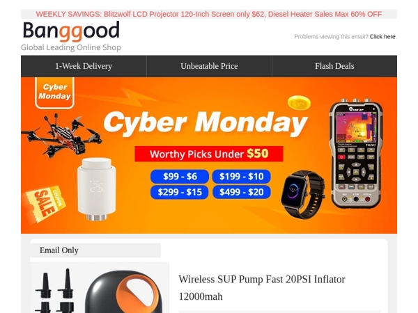 [ Hot Cakes Coming] Wireless SUP Pump 12000mah $6?.99, 10W Laser Engraver EU Direct $179.99